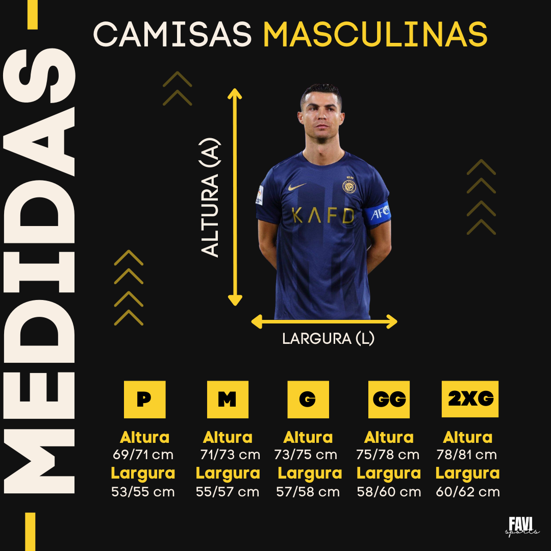 camisa al nassr azul tamanho